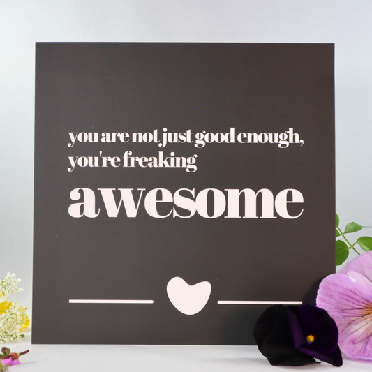 Freaking Awesome - kort med text