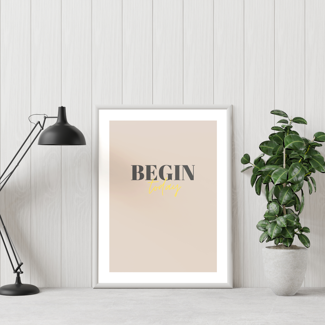 Poster Begin today [gold]